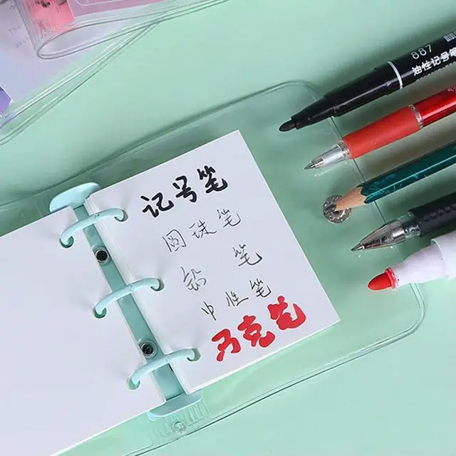 Alt view image 5 of 6 - 2Sets Adorable Compact Lightweight Loose-Leaf Notepad Smooth Writing Paper Convenient Household Binder Journal for Schedule Wish