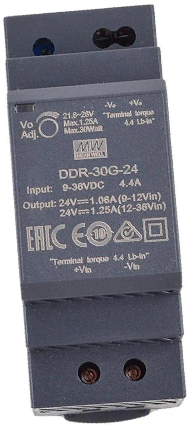Alt view image 2 of 4 - PowerNex Mean Well DDR-30 30W DIN Rail Type DC-DC Converter MEANWELL 30W Converter (DDR-30G-24)