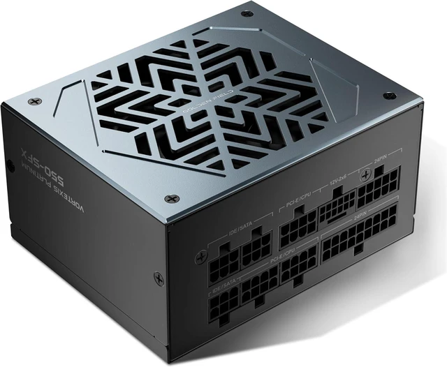 Main image of 550W SFX Power Supply 80 Plus Platinum Fully Modular, ATX 3.1 & PCIe 5.1, 100% Japanese Capacitors, Low-Noise PWM Fan, 500 Watt PSU for ITX/SFF Cases
