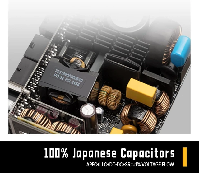 Alt view image 7 of 7 - 550W SFX Power Supply 80 Plus Platinum Fully Modular, ATX 3.1 & PCIe 5.1, 100% Japanese Capacitors, Low-Noise PWM Fan, 500 Watt PSU for ITX/SFF Cases