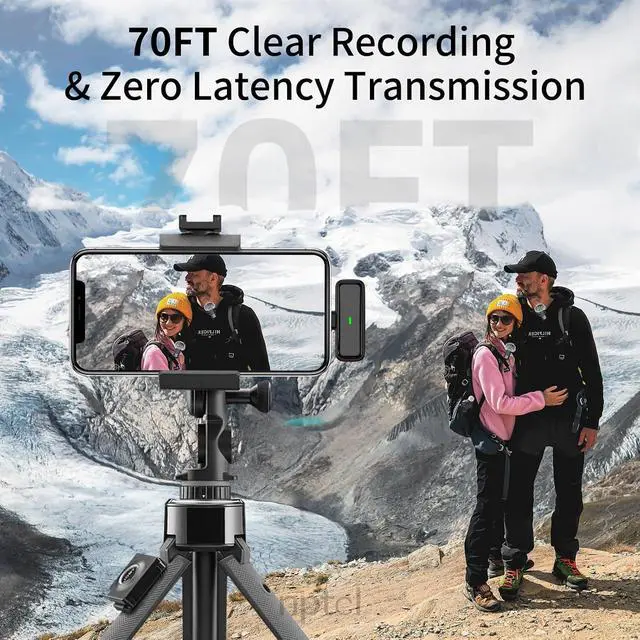 Alt view image 4 of 7 - NPTCL Wireless Lavalier Microphone for iPhone iPad Android, Mini USB C Mic | 24H Charging Case, Digital Charge Display, Noise Reduction for Content Creator Video Recording Vlog Podcast YouTube TikTok