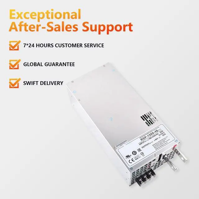 Alt view image 5 of 7 - SBJ RSP-1500-48 1500W AC-DC Switching Power Supply with 48V 32A Output, Ideal for Industrial Automation, Test Instruments, and Laser Applications