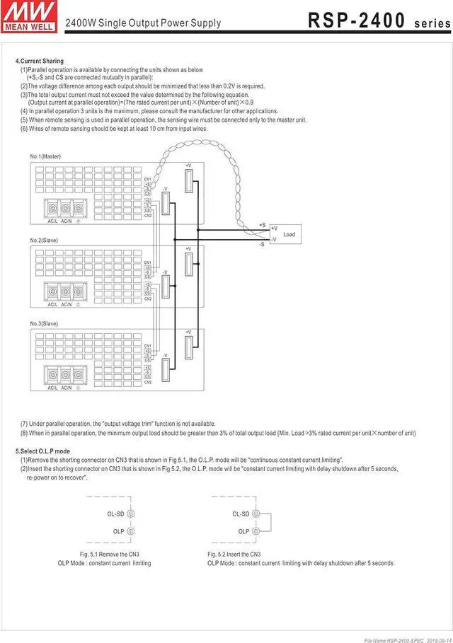 Alt view image 5 of 6 - MW Mean Well RSP-2400-12 12V 166.7A 2000W Single Output with PFC Function Power Supply