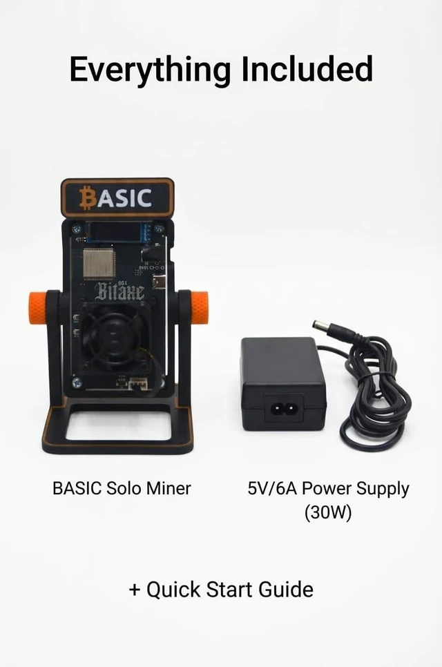 Alt view image 6 of 7 - BASIC Solo Bitcoin Miner Bitaxe Gamma 601 BM1370 ASIC, 1.2 TH/s Open Source Crypto Mining Device with AxeOS, 2.4G Wi-Fi, OLED Display, Low Noise Home Mining Unit, 5V Power Supply & Stand Included
