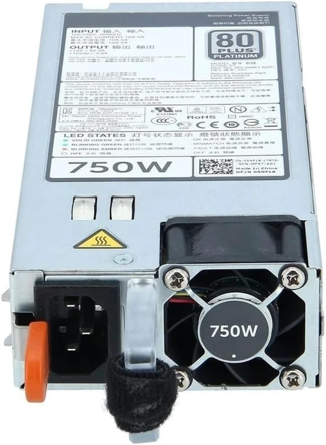 Alt view image 4 of 4 - UL 750W 80 Plus Platinum Power Supply for Dell R930 R730XD R720 R520 T630