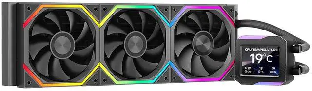 Main image of Jungle Leopard Astroshel V2G 360 Argb Water Cooling CPU Cooler|3 * 120mm PWM Fans with 2000RPM|Customizable LCD Digital Display Screen|for Intel LGA1851/1700/1200/115X AMD AM4/AM5 (Black-360mm)