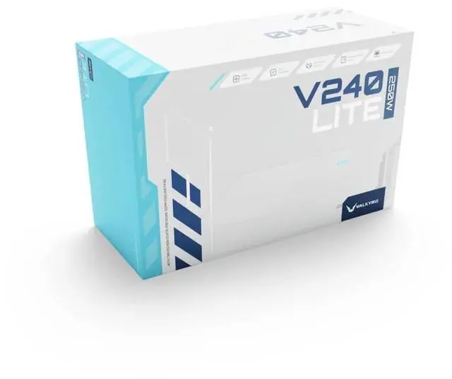 Alt view image 5 of 5 - Valkyrie V240 Lite AIO CPU Liquid Cooler, White, 240mm, RGB LEDs, FDB 120mm Fans 2150RPM, 2800RPM Pump, Fits AMD AM5/AM4, Intel LGA 1851, AMD Ryzen 9800x3D, 7800x3D, Intel Core Ultra 245K, 265K, 285K