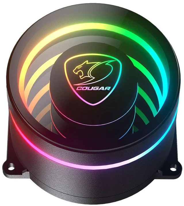 Alt view image 3 of 6 - COUGAR Poseidon Elite ARGB 360 AIO Liquid CPU Cooler High-Performance 120 mm Fans, Infinity-Mirror ARGB Pump Head, LGA/AM5 Socket Support, Black