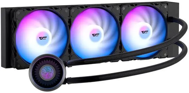 Main image of DN360A AIO CPU Liquid Cooler, High-Performance Pump, ARGB Sync, PWM Fans, with Customizable Logo Display, Compatible with 1851/1700, AM4/AM5 (Black, 360mm AIO)