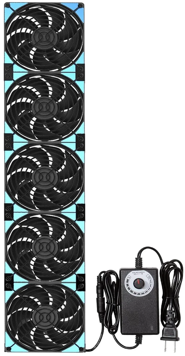 Main image of 120mmx5 600mm Adjustable Computer PC Cooling Fans with Speed Controller