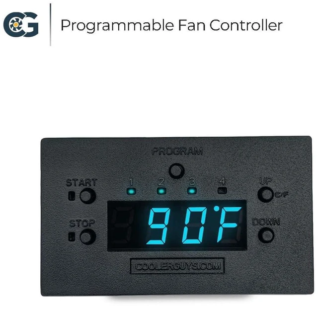 Alt view image 4 of 6 - Coolerguys 2U Bracket with 80mm fans / Programmable Fan Controller / 2A PSU