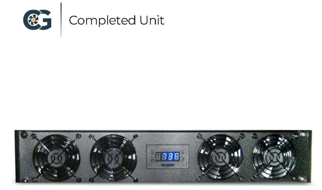 Alt view image 3 of 6 - Coolerguys 2U Bracket with 80mm fans / Programmable Fan Controller / 2A PSU