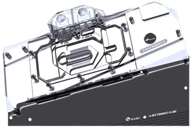 Main image of Bykski Full Coverage GPU Water Block and Backplate for AMD Radeon RX 7800 XT (A-RX7800XT-X)