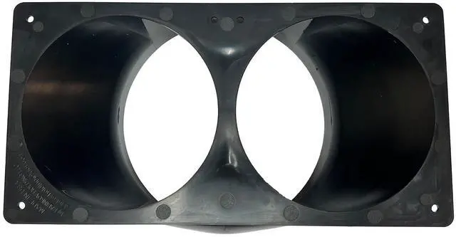 Alt view image 2 of 5 - Antminer S19 T19 S17 T17 Double Fan Shroud 6 Inch Outlet to 2X 4 Inch Round ASIC Miner Air Cooling Duct 2X 120mm USA Made (1)