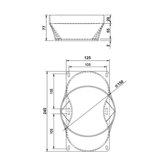 Alt view image 4 of 5 - Antminer S19 T19 S17 T17 Double Fan Shroud 6 Inch Outlet to 2X 4 Inch Round ASIC Miner Air Cooling Duct 2X 120mm USA Made (1)