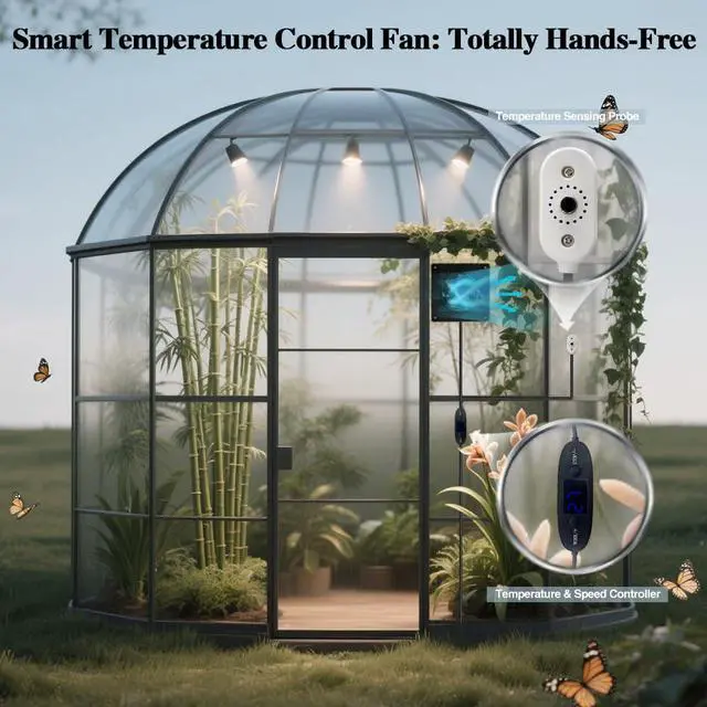 Alt view image 3 of 7 - 80mm Temperature-Controlled USB/DC Silent Cooling Fan - 5V/12V Dual Voltage,4-Inch, 10-Speed Adjustable - for AV Cabinets, Server Racks, Greenhouses & RVs