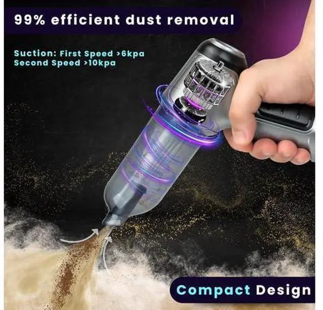Main image of Wireless Car Vacuum Cleaner - 9000Pa High Power Cordless Mini Car Vacuum Cleaner | Small Handheld Vacuum Cordless for Interior Cleaning