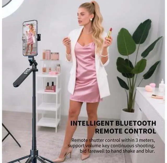 Main image of 70" Tripod for Phone, Portable All in One Extendable Cell Phone Tripod Stand, Tall Travel Tripods for Recording Video Selfies Photo, with Wireless Remote Control for iPhoneSamsungAndroid