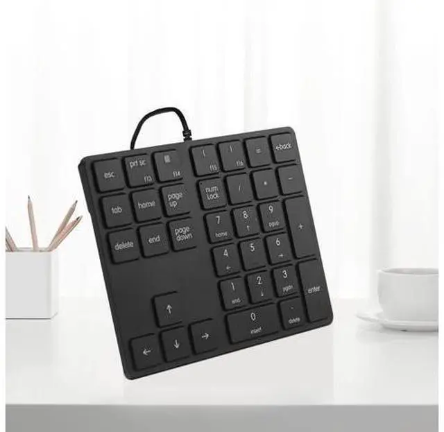 Main image of Numeric Keypads Wired Numpad 34 Keys External Mini Slim Keyboard Magic Force for Financial Cashier Securities-Black| Laptop Accessories | Num Pad | Number keypad for Laptop | Work Keyboard
