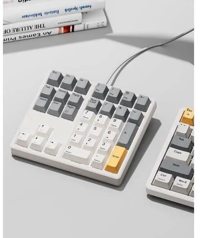 Main image of Mechanical Number Pad, 34 Key Hot Swappable Numpad Brown Switches, USB Wired Numeric Keypad with PBT Keycaps White Backlit Number Pad for Laptop, MacBook,PC Desktop