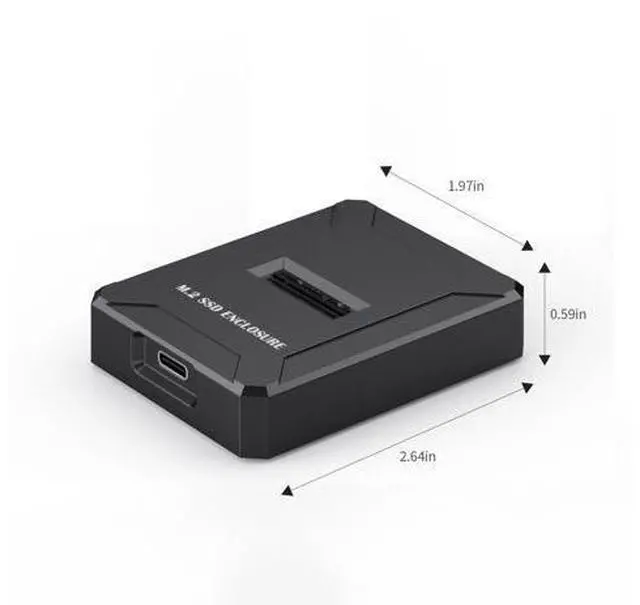 Main image of M.2 NVMe & SATA to USB-C Adapter/Reader, 10Gbps External NVMe Enclosure for 2230/2242/2260/2280 SSDs, Plug & Play Portable M.2 Docking Station with Included USB-C Cable