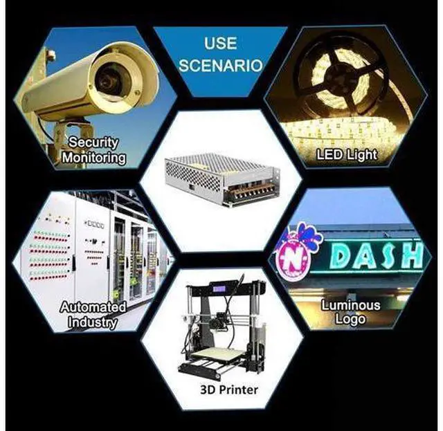 Main image of Switching Power Supply, Regulated Power Supply High Performance DC 12V 20A Power Supply Transformer for LED for CCTV Security Camera