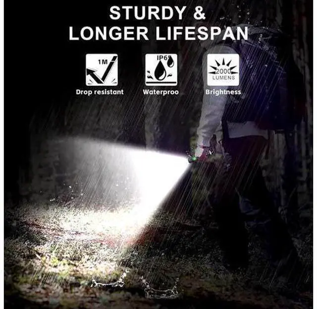 Main image of Rechargeable LED Flashligh, USB Magnetic Flashlights with Cob Sidelight, Small Tactical Flashlights 2000LM, Waterproof, Zoomable, Portable Handheld Flash Light for Home, Emergency, Outdoor
