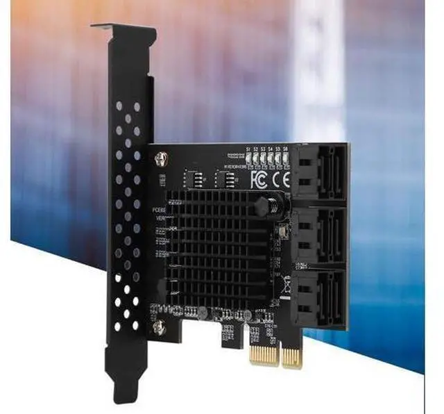 Main image of 6 Port PCI Express 2.0 SATA III 6Gbps RAID Controller Card, SATA 3.0 PCI Express Expansion Card Compatible for SATA6G 3G 1.5G HDD