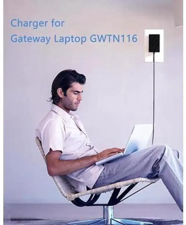 Main image of 12V2A Replacement for Gateway Laptop Charger Compatible with GWTC116-2 GWTN156-11 GWTN116-1 GWNC21524 GWTC116-1 GWTN116-3 GWTN141-1 GWTN141-5 EVOO EV-C-116-5 EV-C-116-6 N11SP3 Laptop Power Supply
