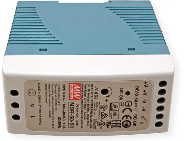 Main image of TRENDnet 60 W Single Output Industrial DIN-Rail Power Supply, Universal AC Input, Extreme -20 to 70 °C (-4 to 158 °F) Operating Temp, TI-M6024