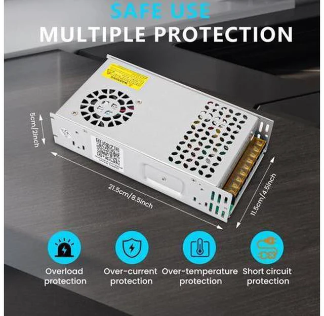 Main image of New Version DC 24V 25A 600W Power Supply Adapter 110V AC to 24V DC Converter Power Supply 600W Switch Transformer for Winch Car Jack LCD Monitor CCTV Security Camera Car Stereo and More 24v Device
