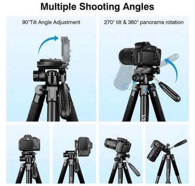 Main image of Tripod for Camera, 72" Tall Camera Tripod Monopod with Remote, Professional Heavy Duty Compact Camera Stand for Phone,DSLR, Spotting Scope, Telescope, Binocular