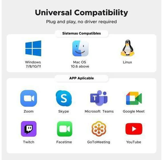 Main image of 2K Webcam for PC Ultra HD 1080P Computer Webcam with Microphone, PC Camera with Privacy Cover, USB Web Camera for Streaming, Conference, Video Calling, Zoom, Skype, Teams, FaceTime, Grey