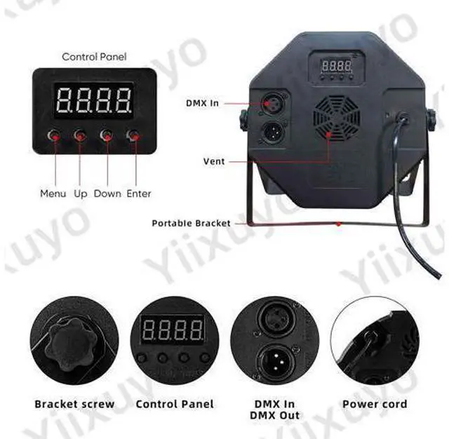 Main image of Stage Lights, Dj Party Lights, 36 Led Par Light with Remote & DMX Controlled - 2-Pack-DJ - Party