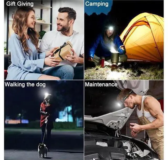 Main image of Rechargeable Headlamp Flashlight 3-Pack 2000 Lumen Super Bright LED Headlight with Red Light Motion Sensor for Adults Kid Waterproof Lightweight Head Lamp for Outdoor Camping Running Hiking Fishing