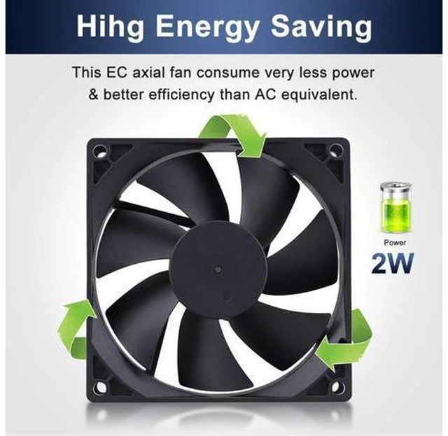 Main image of Wathai EC 90mm x 25mm Ball AC Axial Cooling Fan 110V 115V 120V 220V 240V Industrial Case Fan