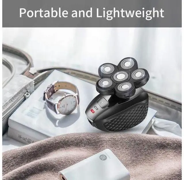 Main image of Head Shavers for Men Upgraded 5 in 1 Multifunctional Bald Head Shaver Grooming Kit Cordless Electric Razor for Men Rotary Mens Head Razor Rechargeable Razors for Bald Man Waterproof (Gray)