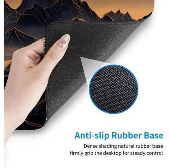 Main image of CANFLASHION Desk Pad,Office Desk Mat 31.5"11.8" Large Gaming Mouse Pad,Durable Extended Computer Mouse Pad,Waterproof Thick Big Mouse Pads with Non-Slip Rubber Base Office Black Gold Mountain Sunset