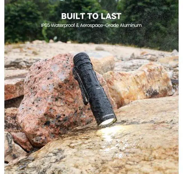 Main image of M70 EDC Flashlight 1100 Lumens, USB-C Rechargeable Pocket Light with Clip, 5 Modes Compact LED Light for Camping, Hiking, Emergency (Black)