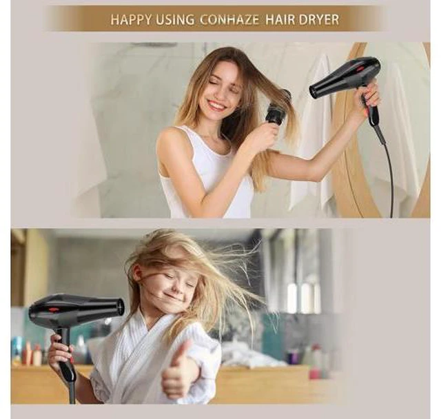 Main image of Hair Dryer Professional Ionic Salon Hair Dryer 2400W Powerful Fast-Drying Blue Light Ionic Hair Dryers with Diffuser, AC Motor Constant Temperature Quiet Ion Dryers for Women Men