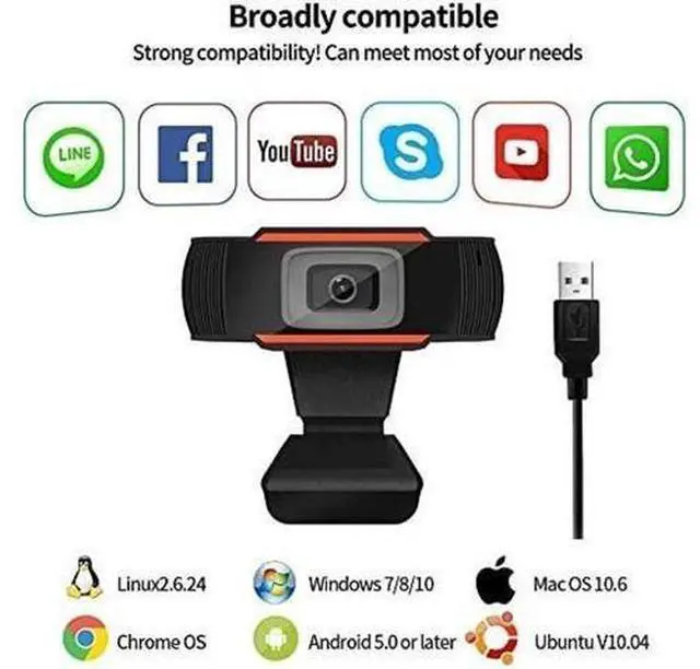 Main image of Webcam Webdaraz 1080P HD Autofocus with Stereo Microphone, USB Plug & Play Web Camera for PC/Laptop, Online Classes, Video Calls, Skype, Zoom W01