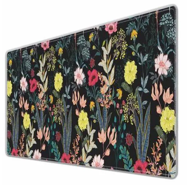 Main image of Y YIHANGBEST Floral Design Mouse Pad Vintage Botanical Garden Spring Flowers Blooming Keyboard Mat Large Gaming Mousepad for Desk,Office,Bed 35.4"X15.7"