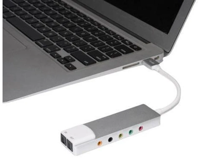 Main image of HUANGENG USB External Sound Card with SPDIF Digital Sound for 5.1 & 7.1 Surround Sound Systems, Aluminum Body