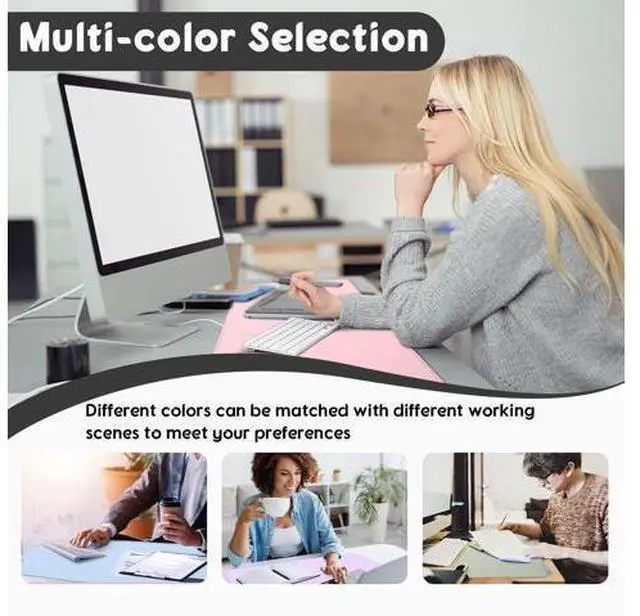Main image of Konohan Heated Desk Pad Warm Mouse Pad, 5 Heating Level & 4 Hour Auto Shut-Off, PU Leather Warm Mouse Mat Heating Keyboard Gaming Mice Warmer Mat Only Supports 110v(Black Color,31.5" X 13")