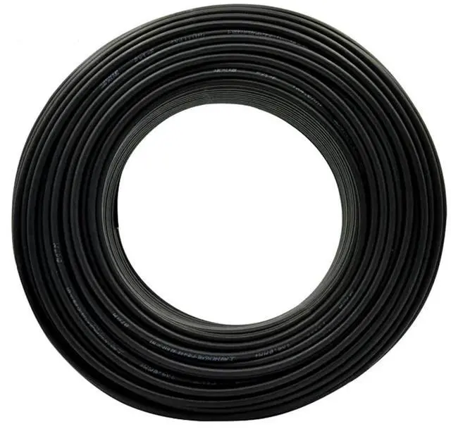 Main image of 14/12/10 AWG Solar Photovoltaic Cable 2.5mm2 4mm2 6mm2 Solar Panel DC Extension Black or Red Copper Wire for Solar PV System(Black Cable,5 Meter,10 AWG-6 Square)