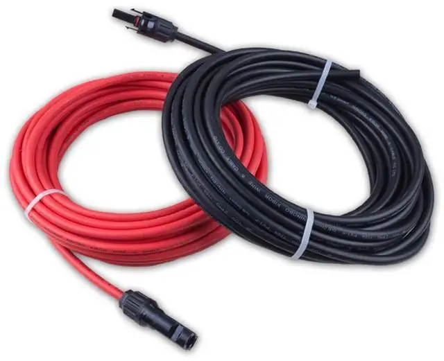 Alt view image 2 of 4 - 1M 2M 3M 5M 8M 10M 15M 20M Female and Male Single Head Solar Extension Wire Cable PV Wire 6/4/2.5 mm2 Solar PV Cable(Black,9m,12AWG 4mm)