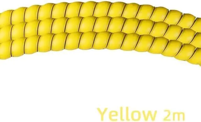 Alt view image 2 of 5 - 2Meters Spiral Cable Protector Line Organizer Tube Motorcycle Wire Protection Sleeve Flame Retardant Cover Color(Yellow,30mm X 2 Meters)