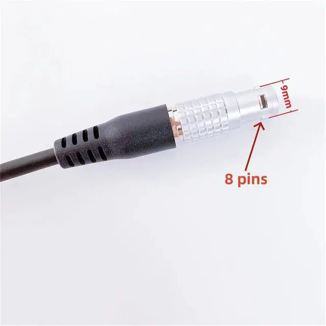 Alt view image 3 of 6 - Data Cable GEV162 733282 Spring Cable Applicable to Total Station or GNSS 8pin Connect RS232 Port
