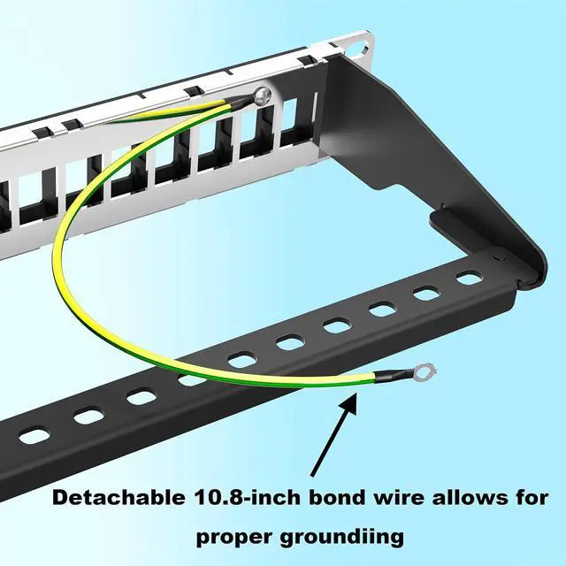 Alt view image 6 of 7 - Jadaol 24 Port Shielded Blank Patch Panel