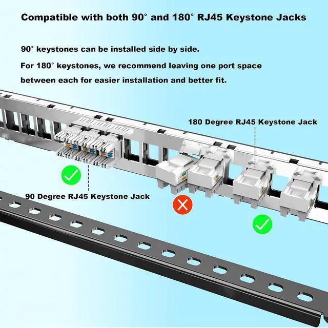 Alt view image 5 of 7 - Jadaol 24 Port Shielded Blank Patch Panel